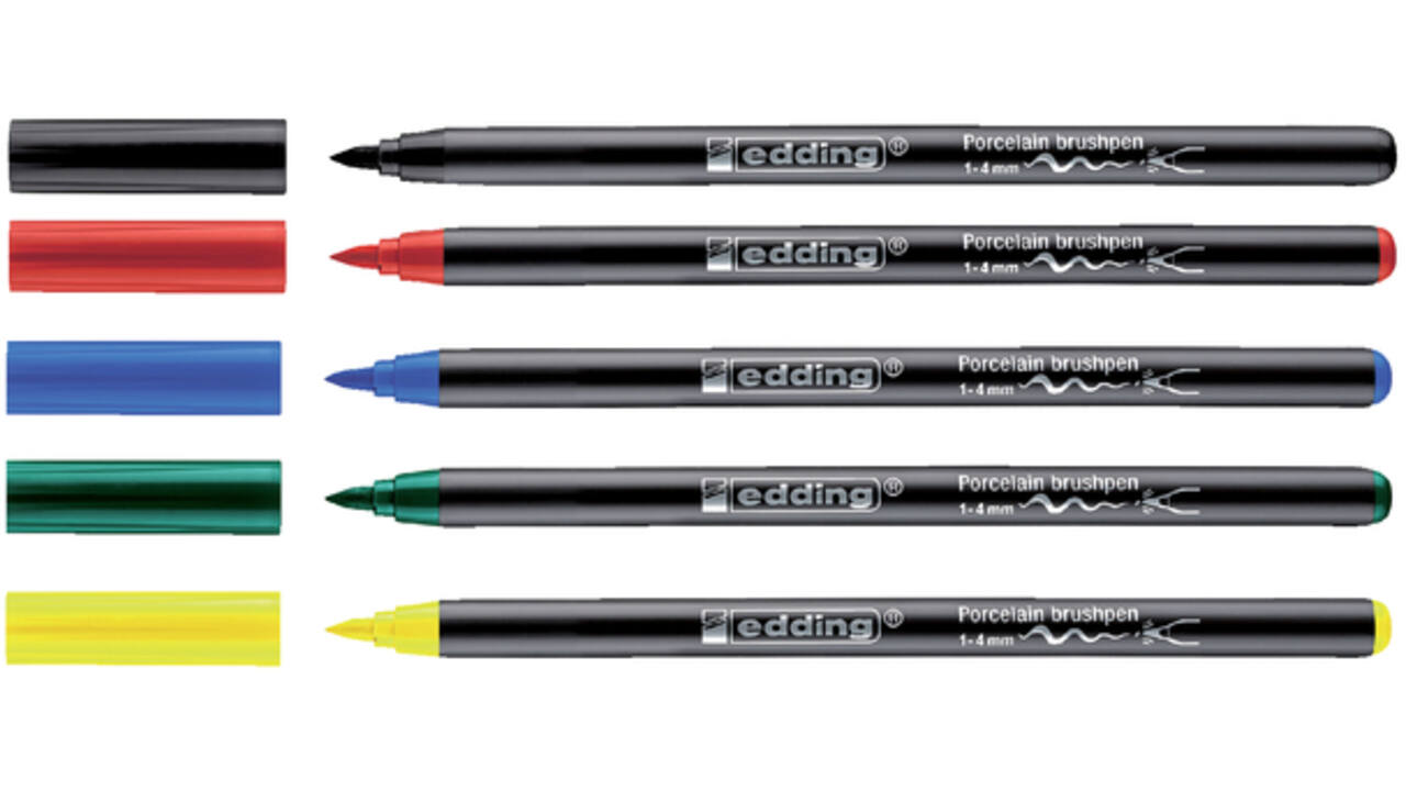 Brushpen edding 4200 porselein zwart