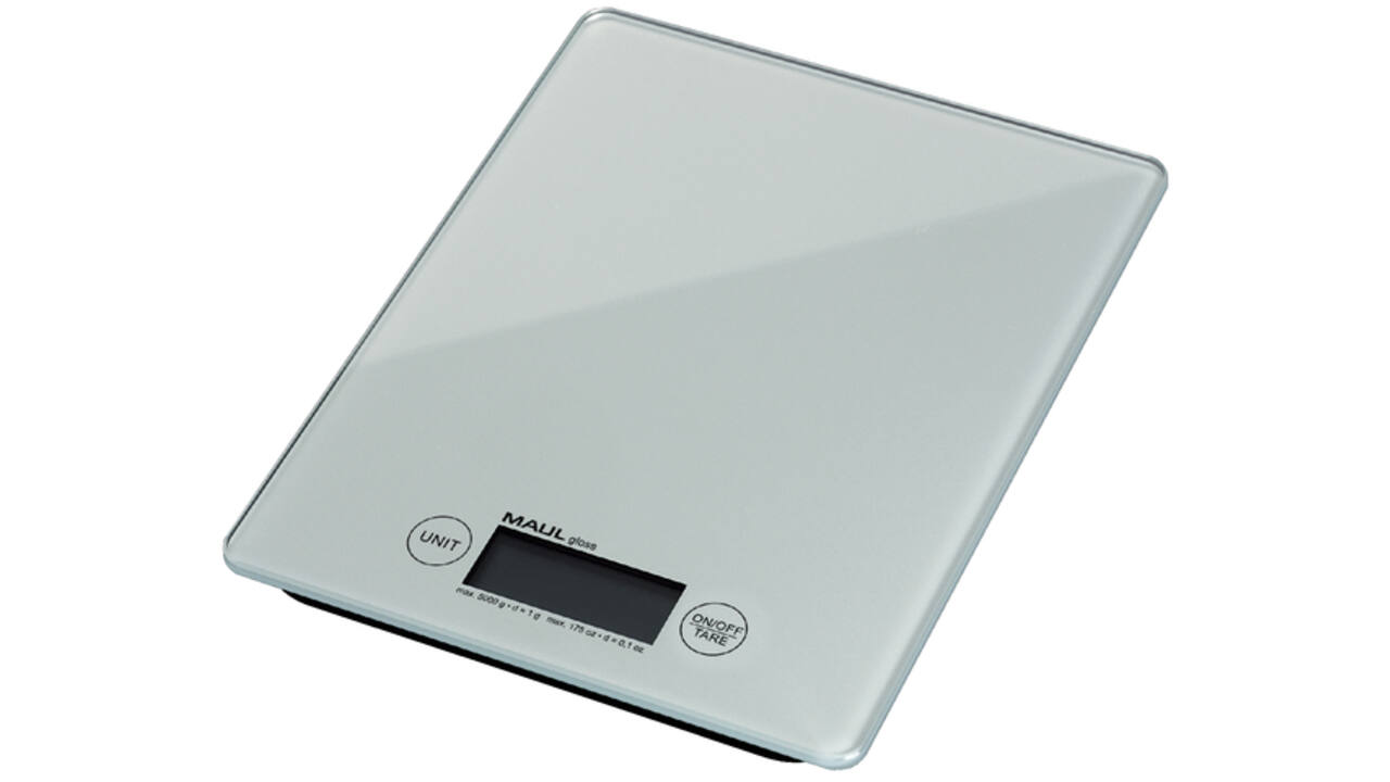 Briefweger MAUL Gloss tot 5000 gram glazen plateau inclusief batterij wit