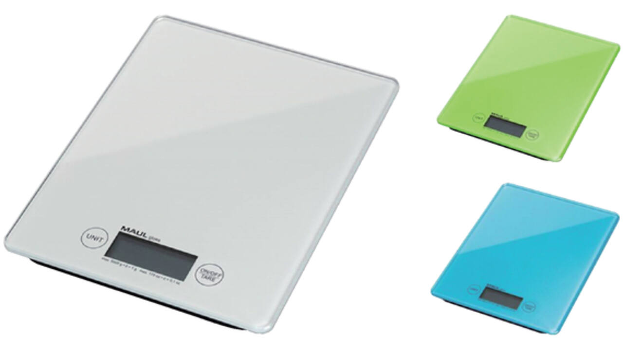 Briefweger MAUL Gloss tot 5000 gram glazen plateau inclusief batterij wit