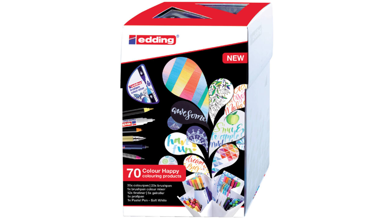 Brushpen edding Colour Happy assorti 70-delig
