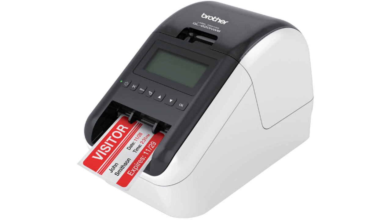 Etiket Brother DK-22251 62mm 15-meter zwart/rood