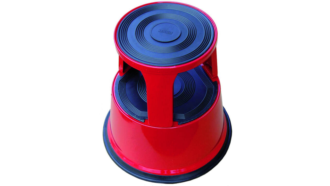 Opstapkruk Desq 42cm metaal rood