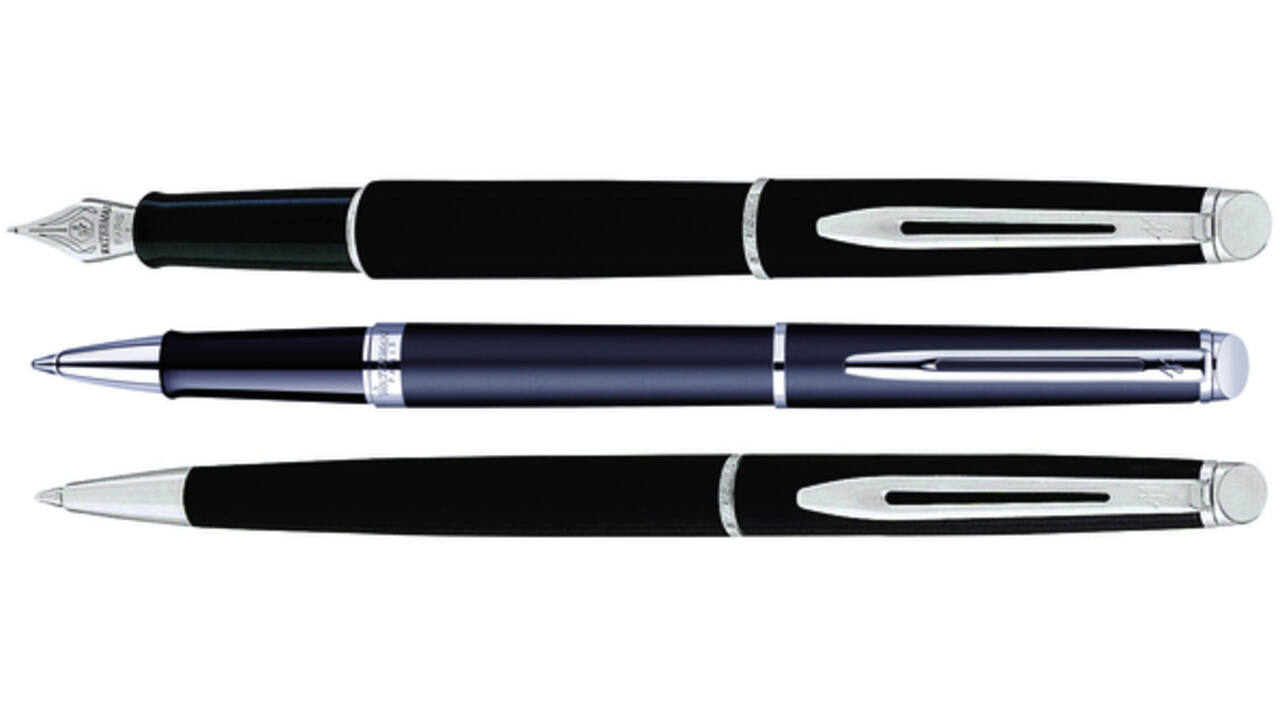 Rollerpen Waterman Hémisphère matte black CT fijn