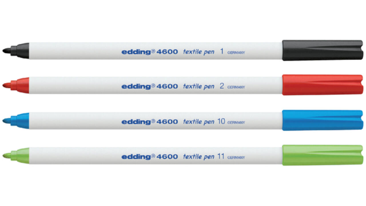 Viltstift edding 4600 textiel rond 1mm zwart