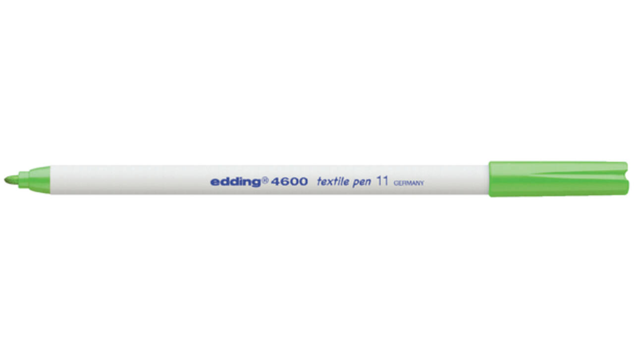 Viltstift edding 4600 textiel rond 1mm lichtgroen