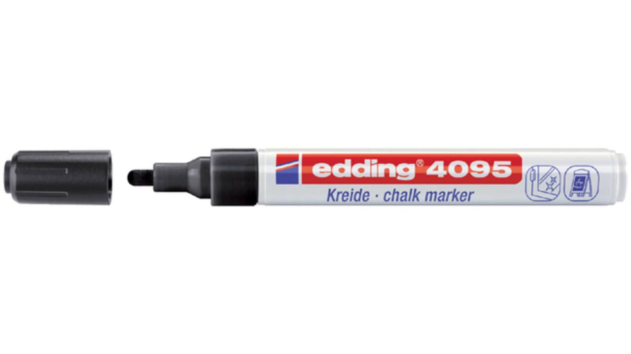 Krijtstift edding 4095 rond 2-3mm zwart
