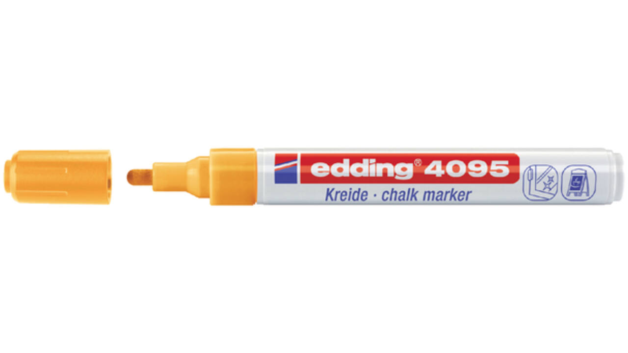 Krijtstift edding 4095 rond 2-3mm neon oranje