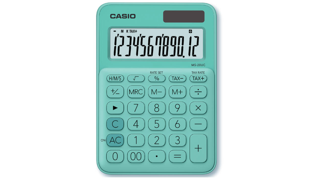 Rekenmachine Casio MS-20UC groen