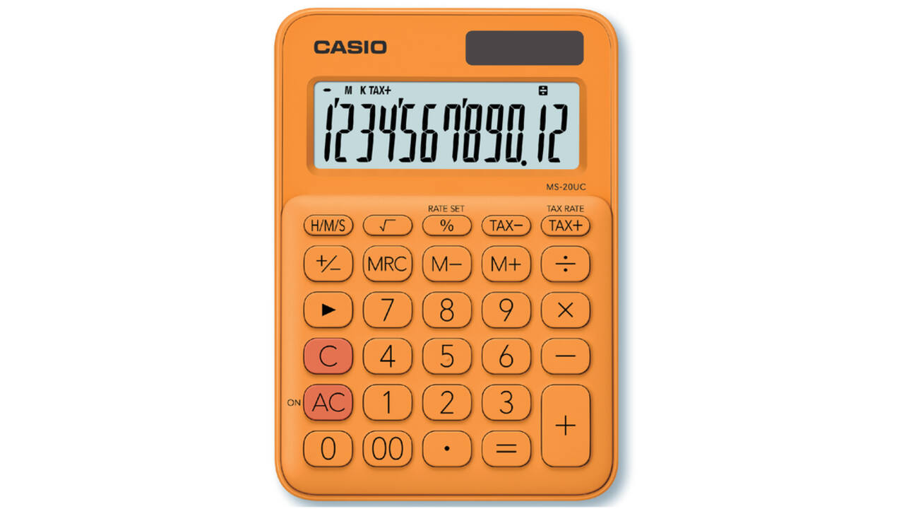Rekenmachine Casio MS-20UC oranje