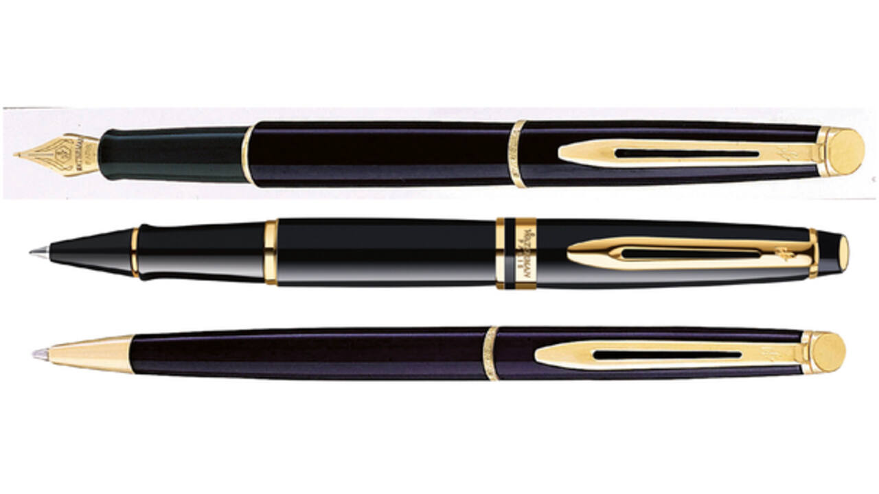 Rollerpen Waterman Expert black lacquer GT fijn