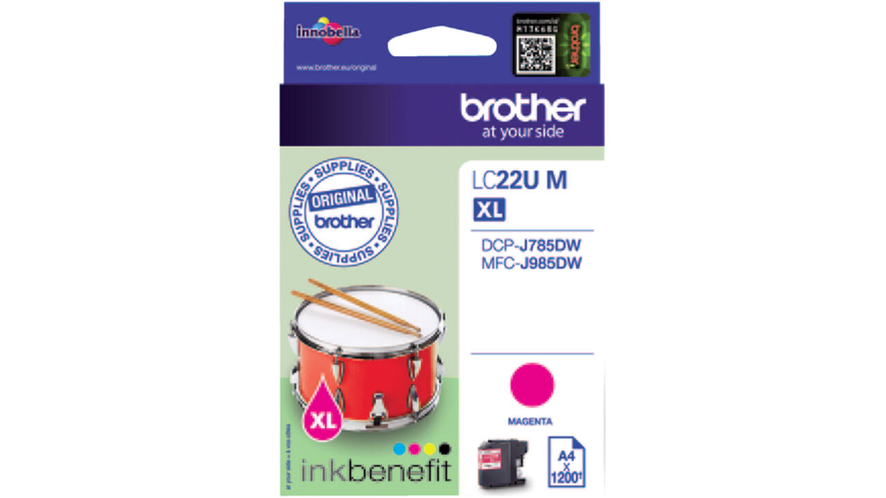 Inktcartridge Brother LC-22UM rood