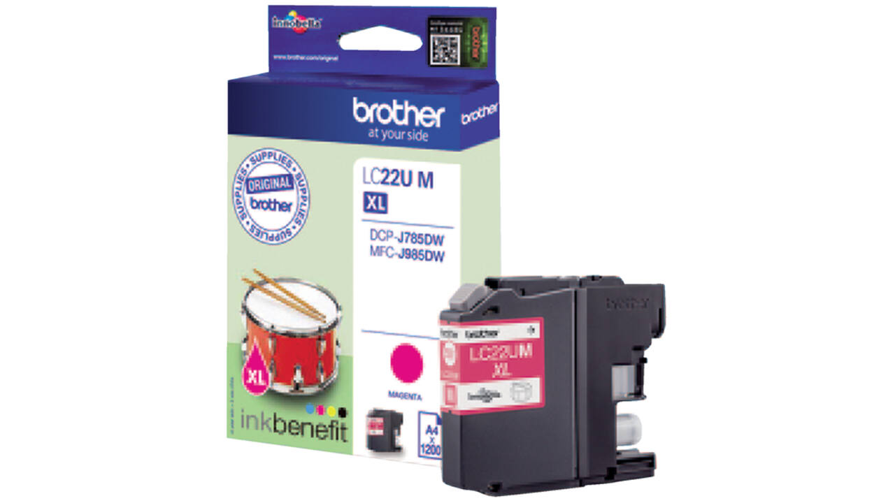 Inktcartridge Brother LC-22UM rood