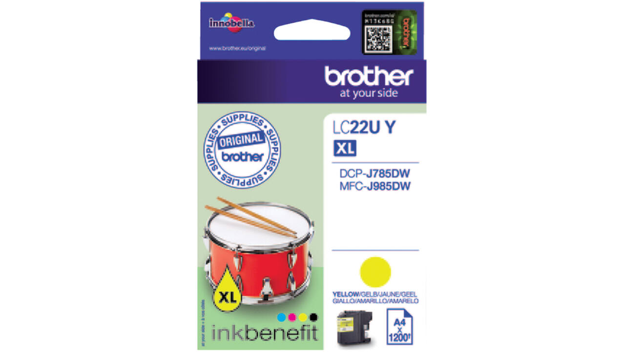 Inktcartridge Brother LC-22UY geel