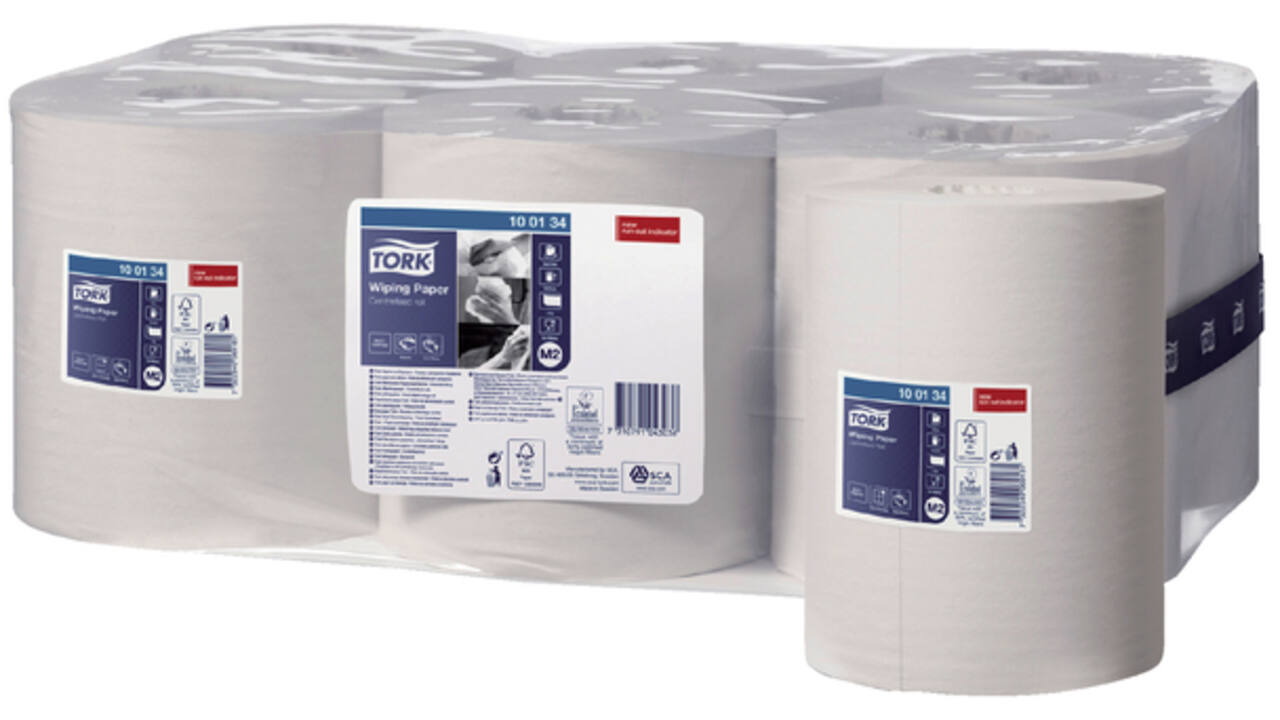 Poetspapier Tork M2 Advanced 1-laags 275m wit 100134