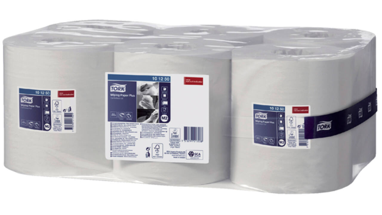 Poetspapier Tork M2 Plus Advanced 2-laags 160m wit 101250