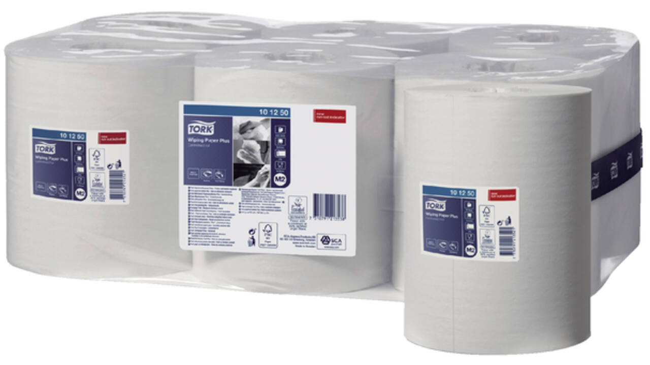 Poetspapier Tork M2 Plus Advanced 2-laags 160m wit 101250