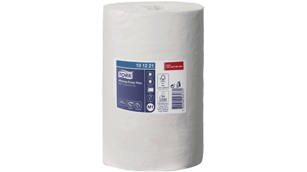 Poetspapier Tork M1 Plus Advanced 2-laags 75m wit 101221