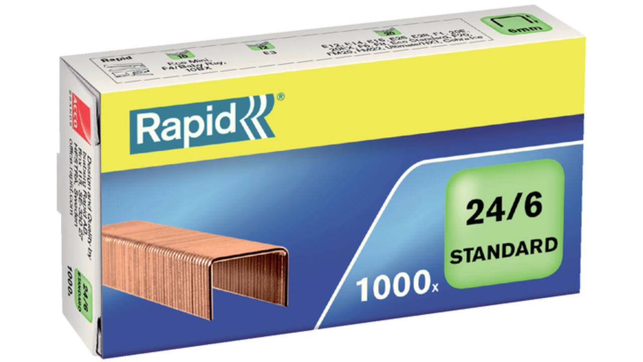 Nieten Rapid 24/6 verkoperd standaard 1000 stuks