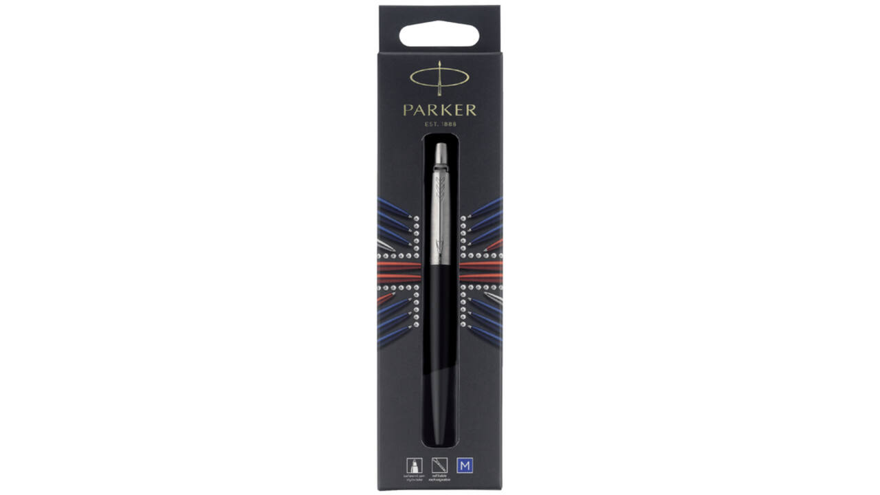 Balpen Parker Jotter Bond street black CT medium blister à 1 stuk