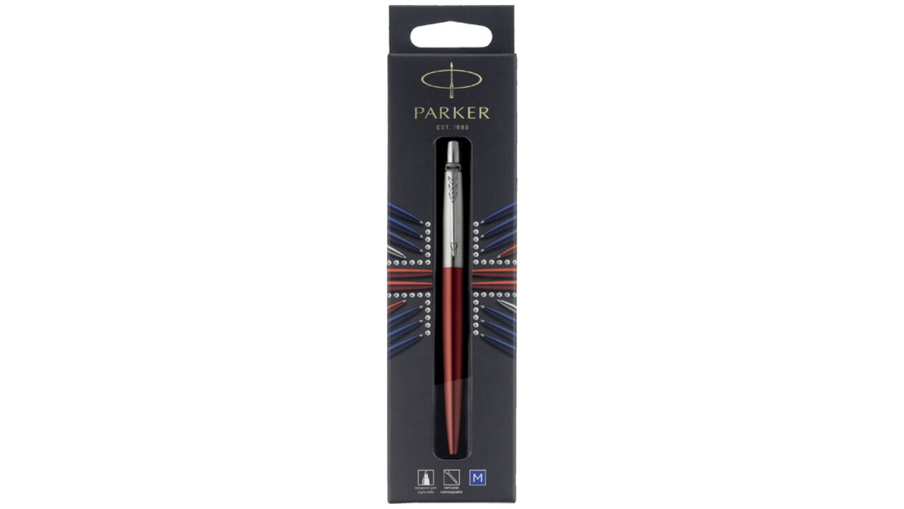 Balpen Parker Jotter Kensington red CT medium blister à 1 stuk