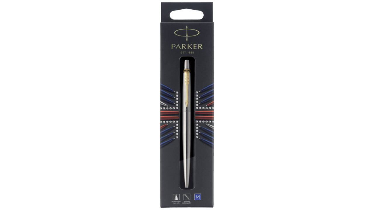 Balpen Parker Jotter stainless steel GT medium blister à 1 stuk