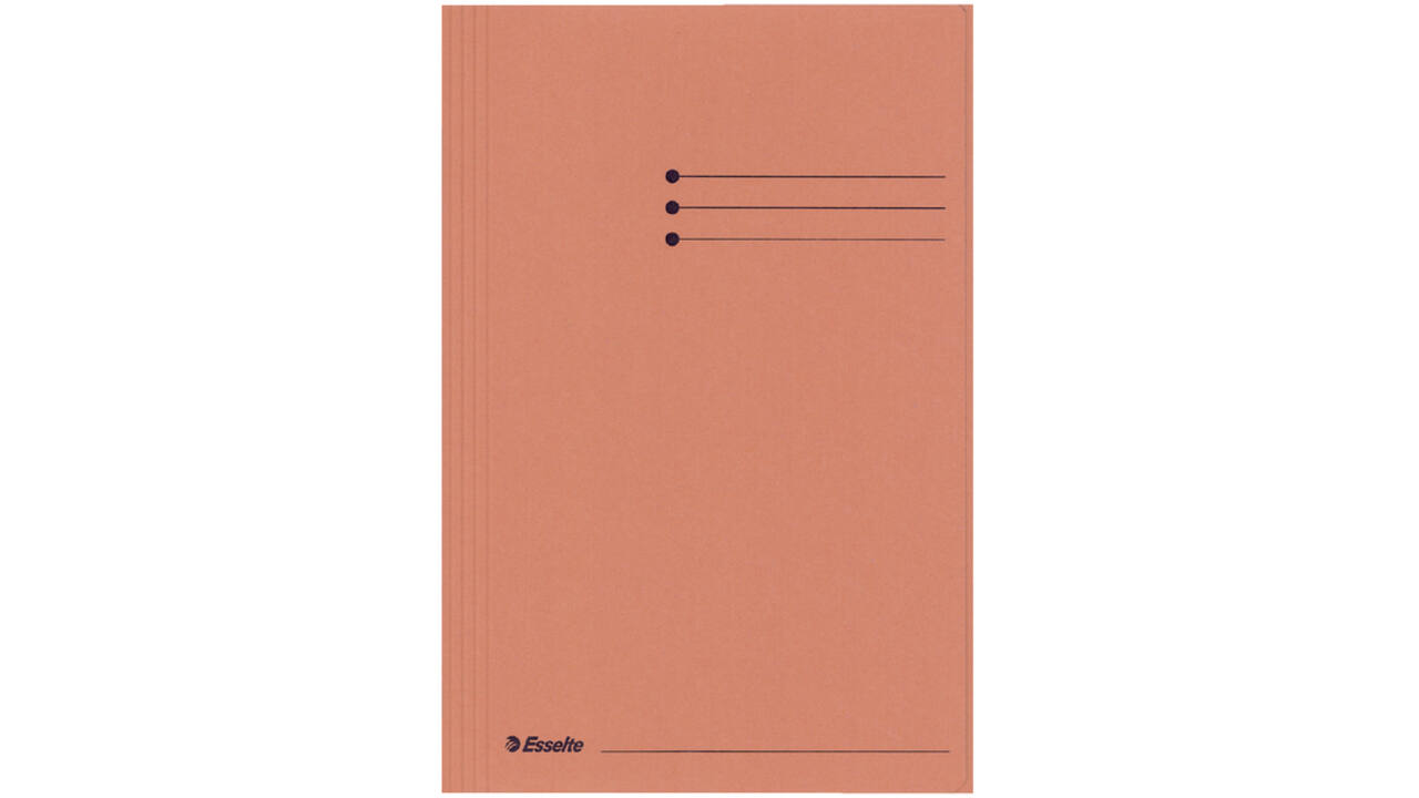 Dossiermap Esselte folio 3 kleppen manilla 275gr oranje