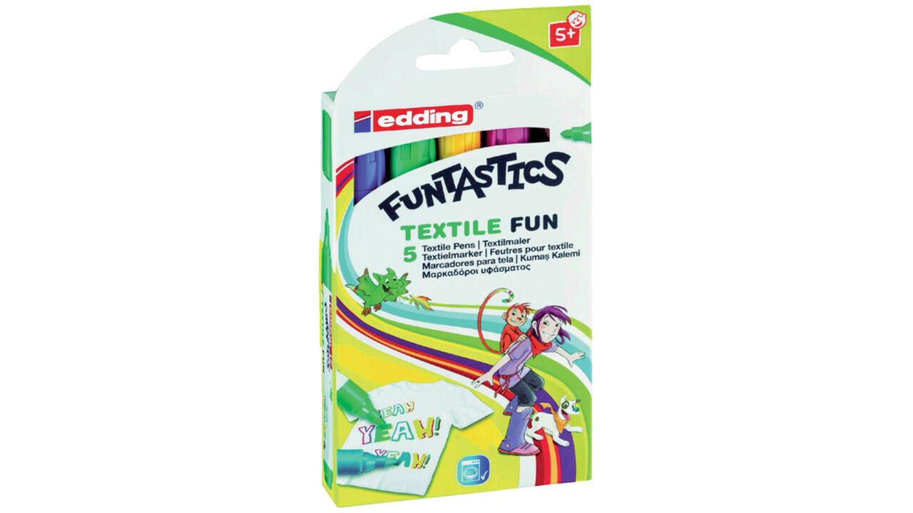 Viltstift edding 17 textiel fun rond 2-3mm set à 5 stuks