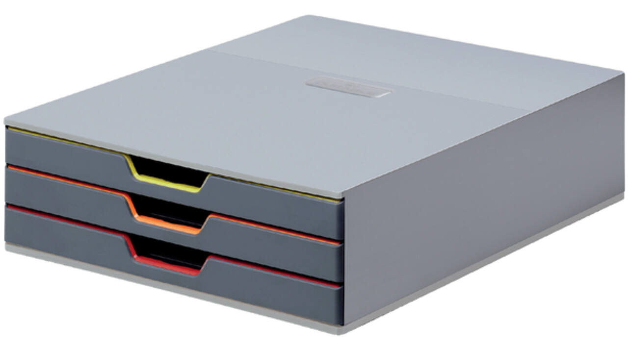 Ladenbox Durable Varicolor 3 laden grijs