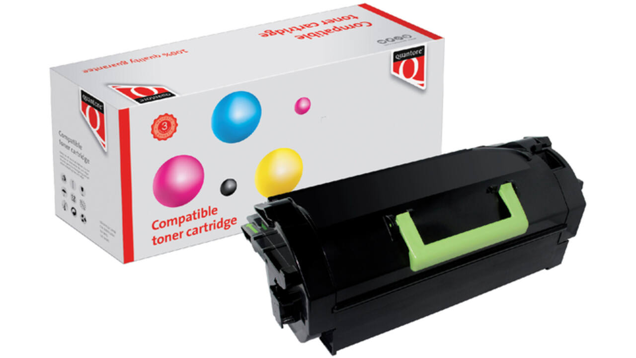 Tonercartridge Quantore alternatief tbv Lexmark 52D0HA0zwart