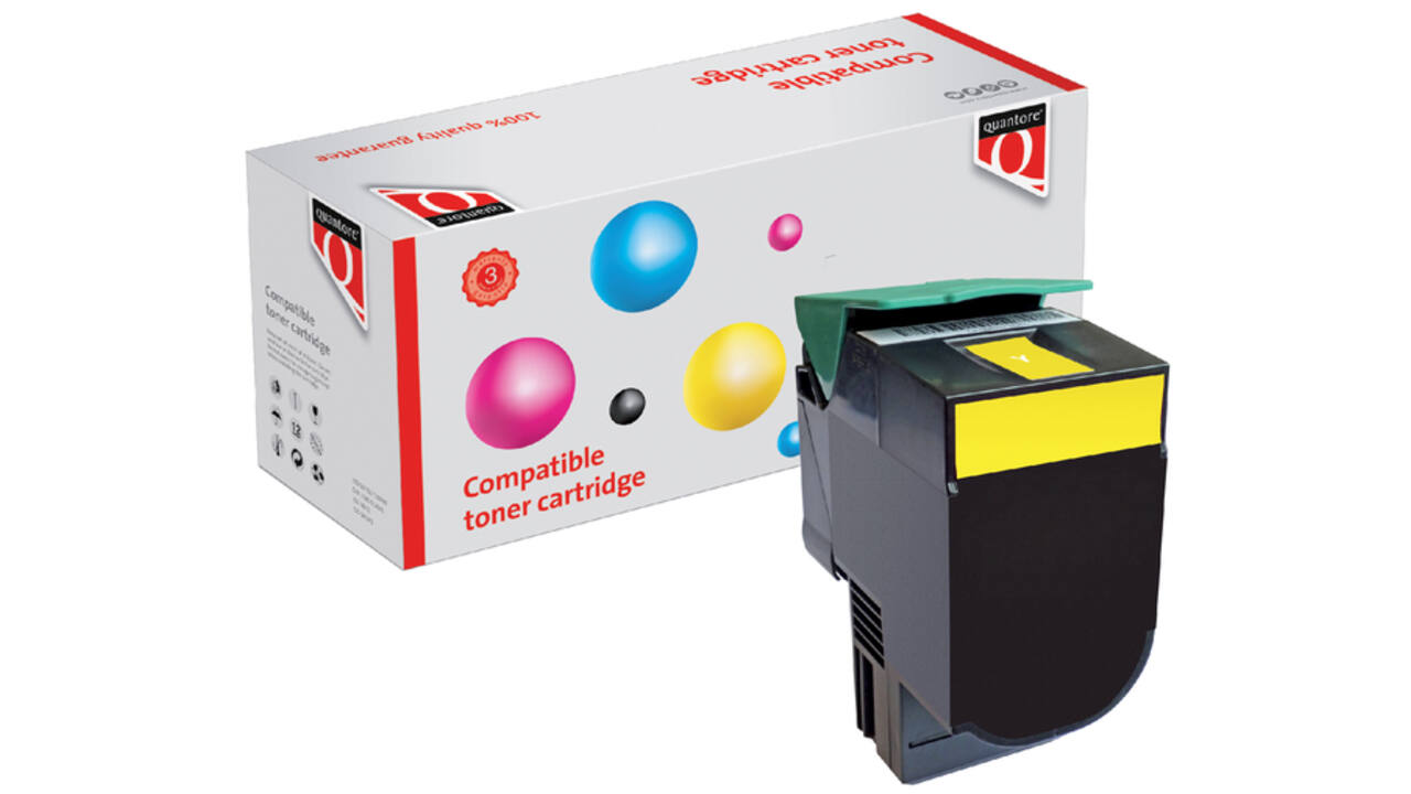 Tonercartridge Quantore alternatief tbv Lexmark C540H1YG geel