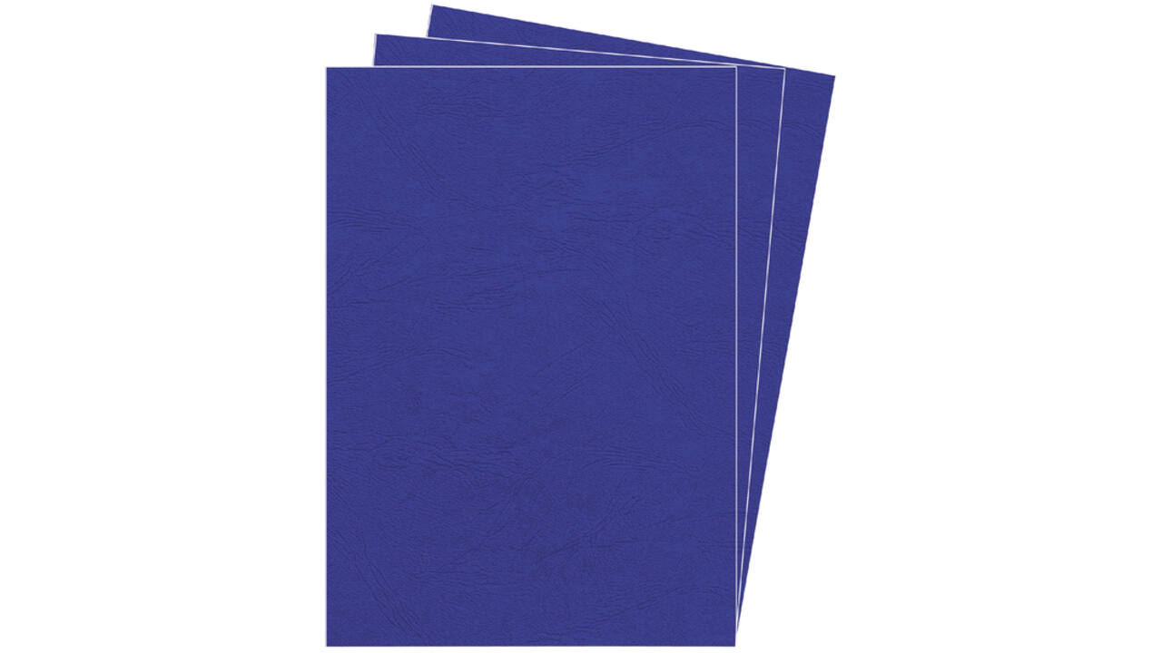 Voorblad Fellowes A4 lederlook royal blauw 25stuks