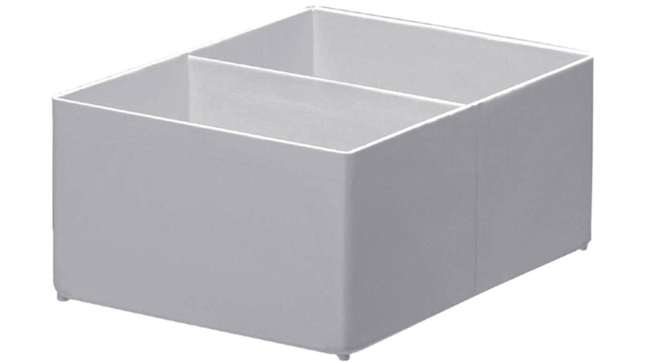 Inzetbak Djois hoog 70x122x168mm 2-vaks grijs