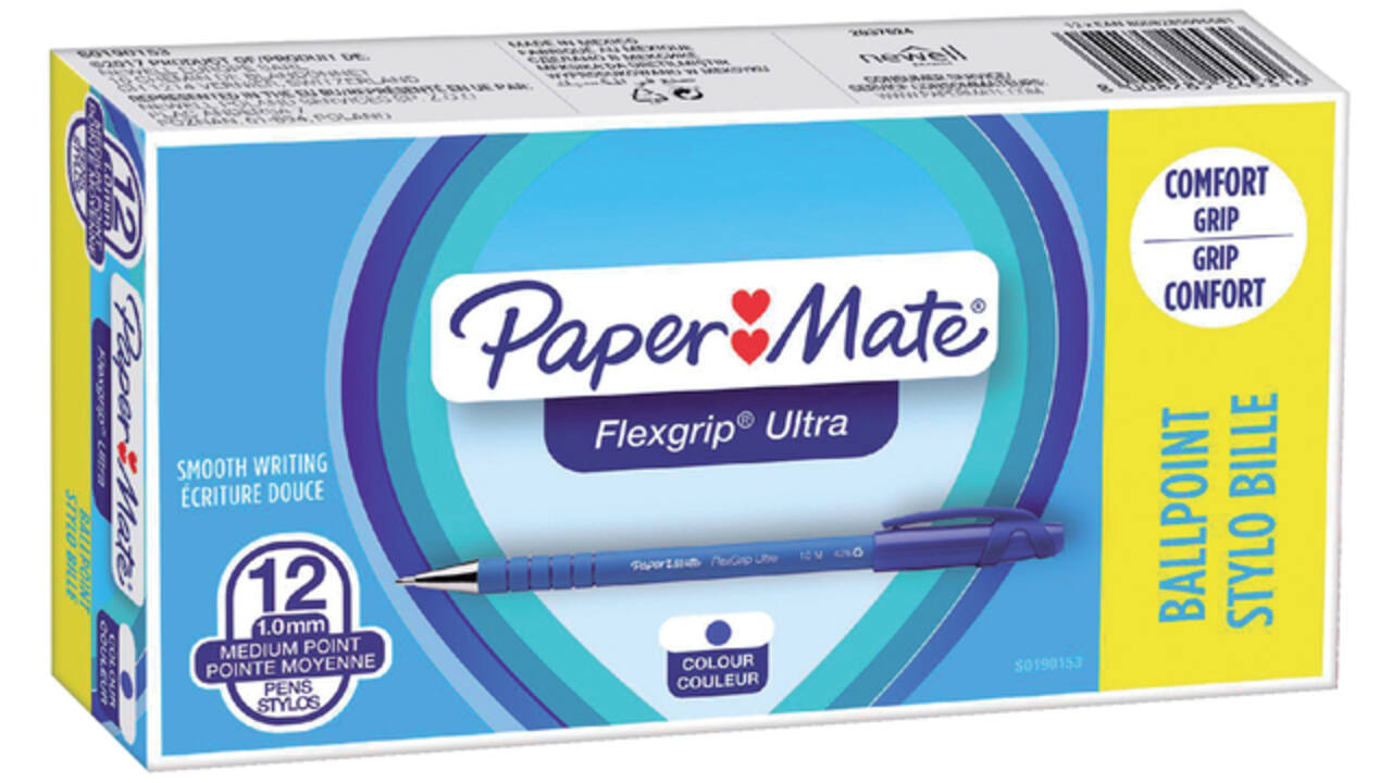 Balpen Paper Mate Flexgrip Ultra stick medium blauw