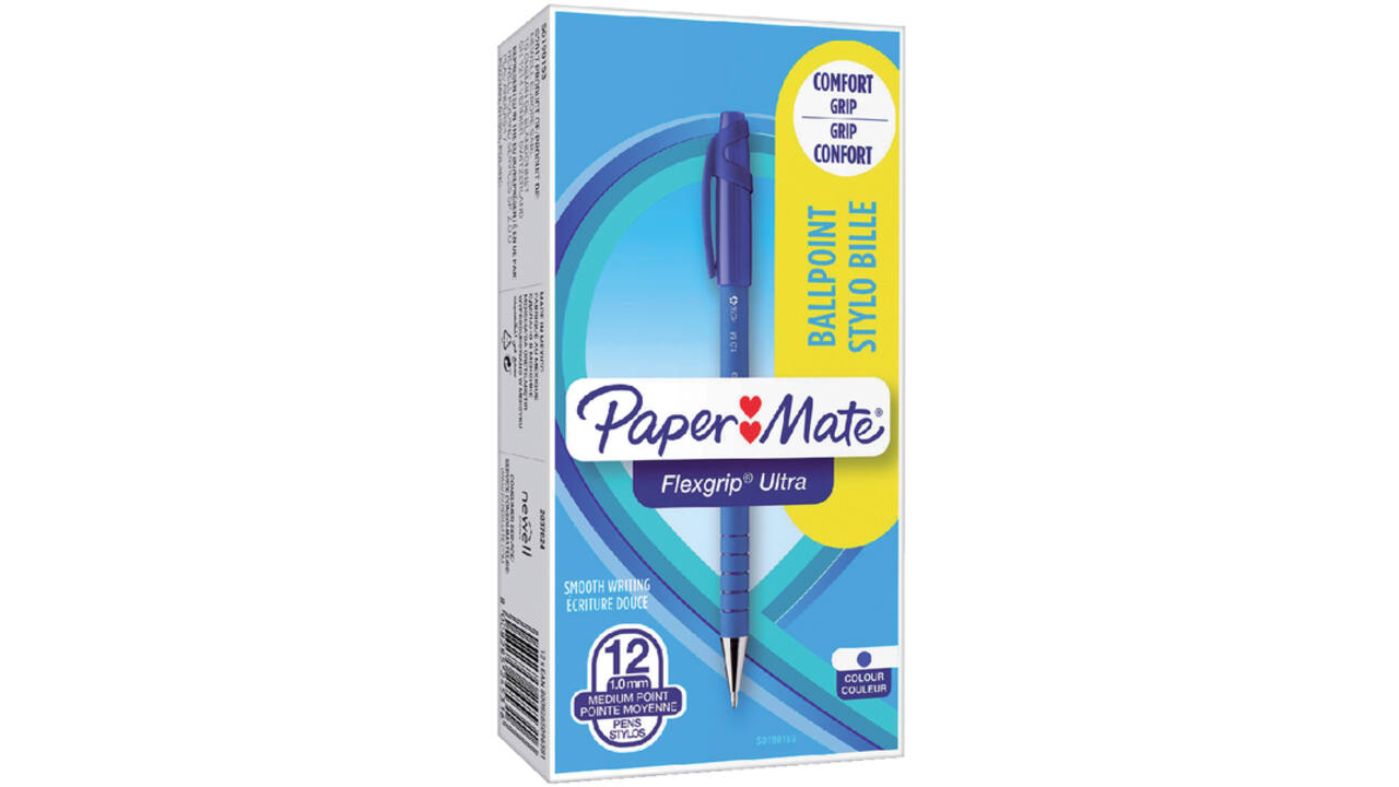 Balpen Paper Mate Flexgrip Ultra stick medium blauw