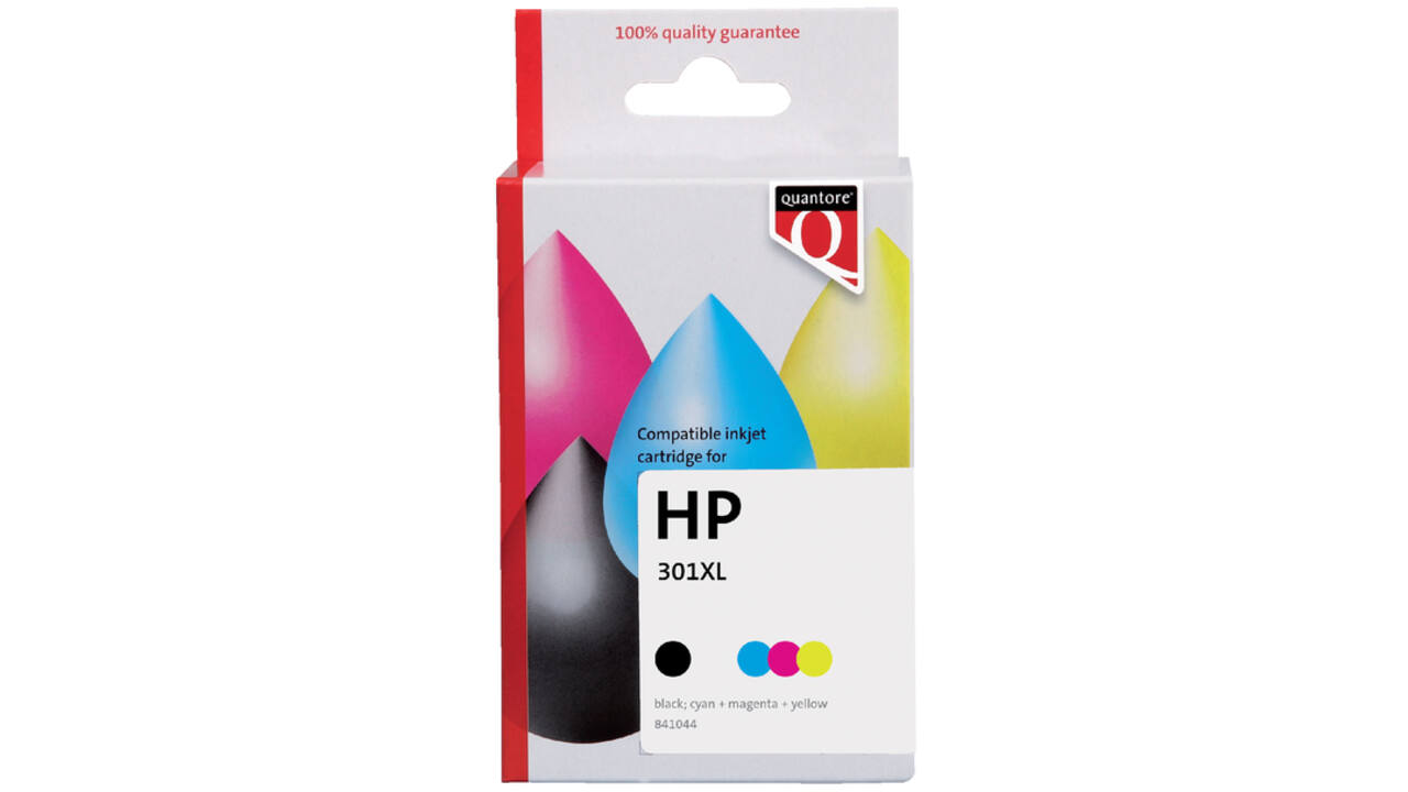 Inktcartridge Quantore alternatief tbv HP CH563EE CH564EE 301XL zwart + kleur