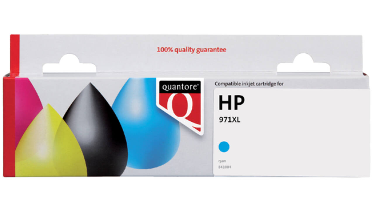 Inktcartridge Quantore alternatief tbv HP CN626AE 971XL blauw