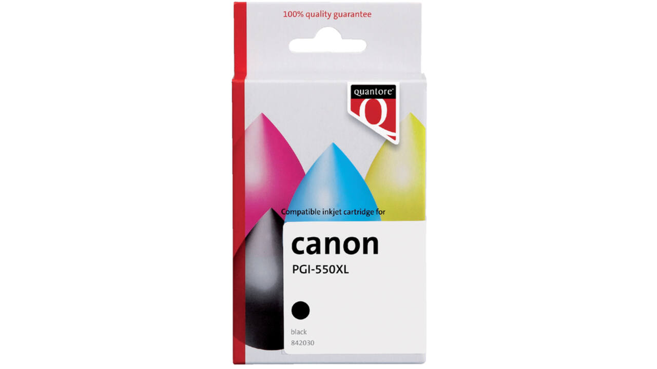 Inktcartridge Quantore alternatief tbv Canon PGI-550XL zwart HC