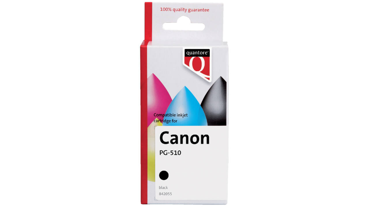 Inktcartridge Quantore alternatief tbv Canon PG-510 zwart + chip