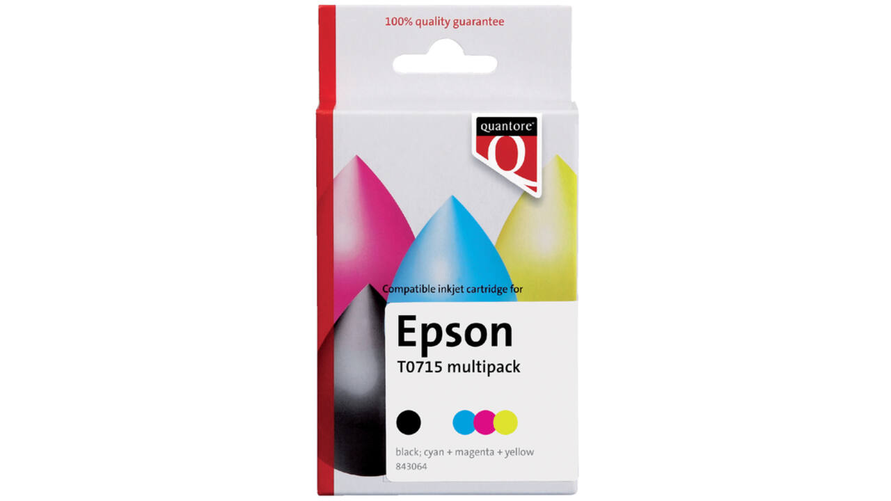 Inktcartridge Quantore alternatief tbv Epson T071540 zwart + kleur
