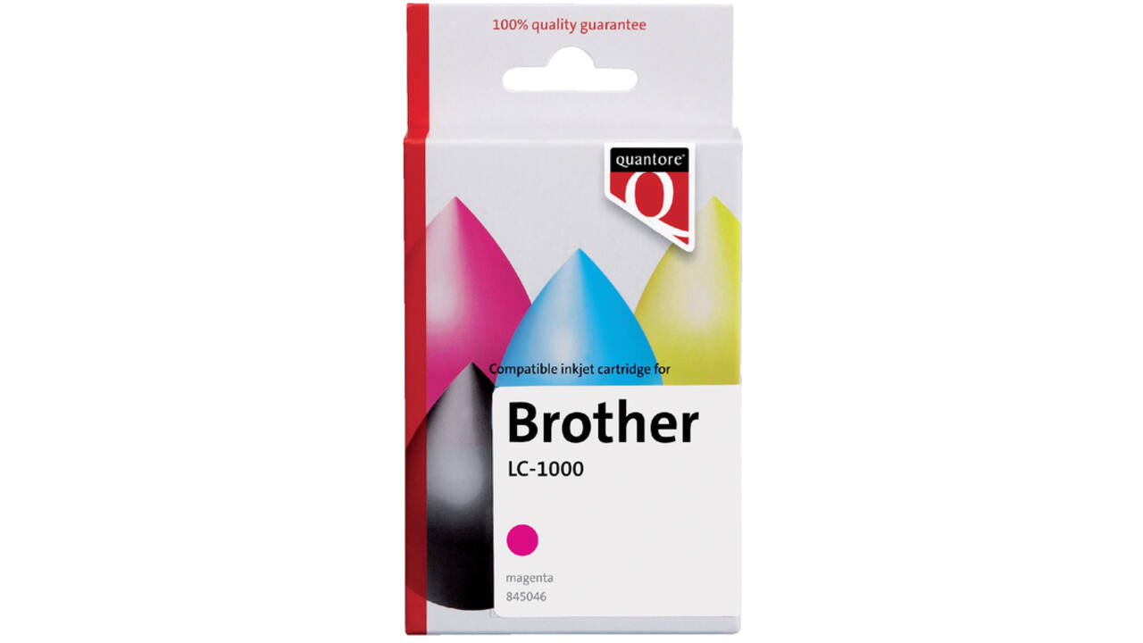 Inktcartridge Quantore alternatief tbv Brother LC-1000 rood