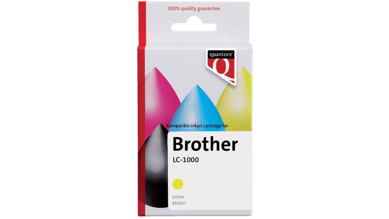 Inktcartridge Quantore alternatief tbv Brother LC-1000 geel