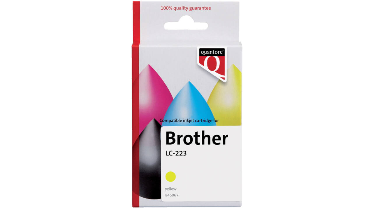 Inktcartridge Quantore alternatief tbv Brother LC-223 geel