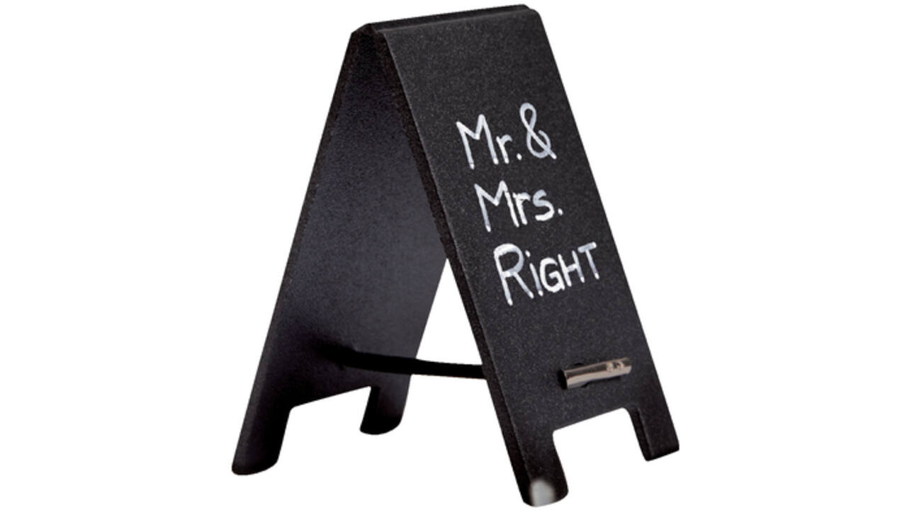 Krijtbord securit mini tafel set 5 stuks zwart