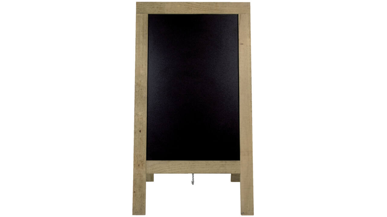 Stoepbord Securit 72x131x4cm steigerhout