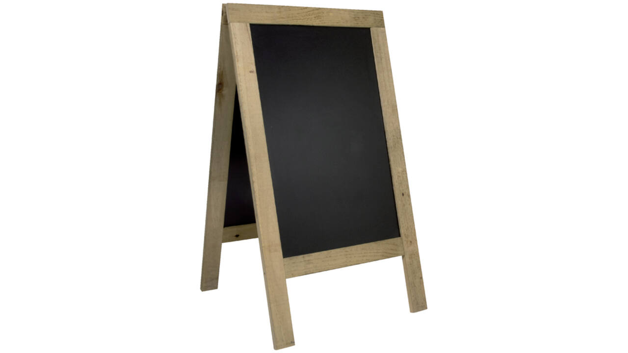 Stoepbord Securit 72x131x4cm steigerhout
