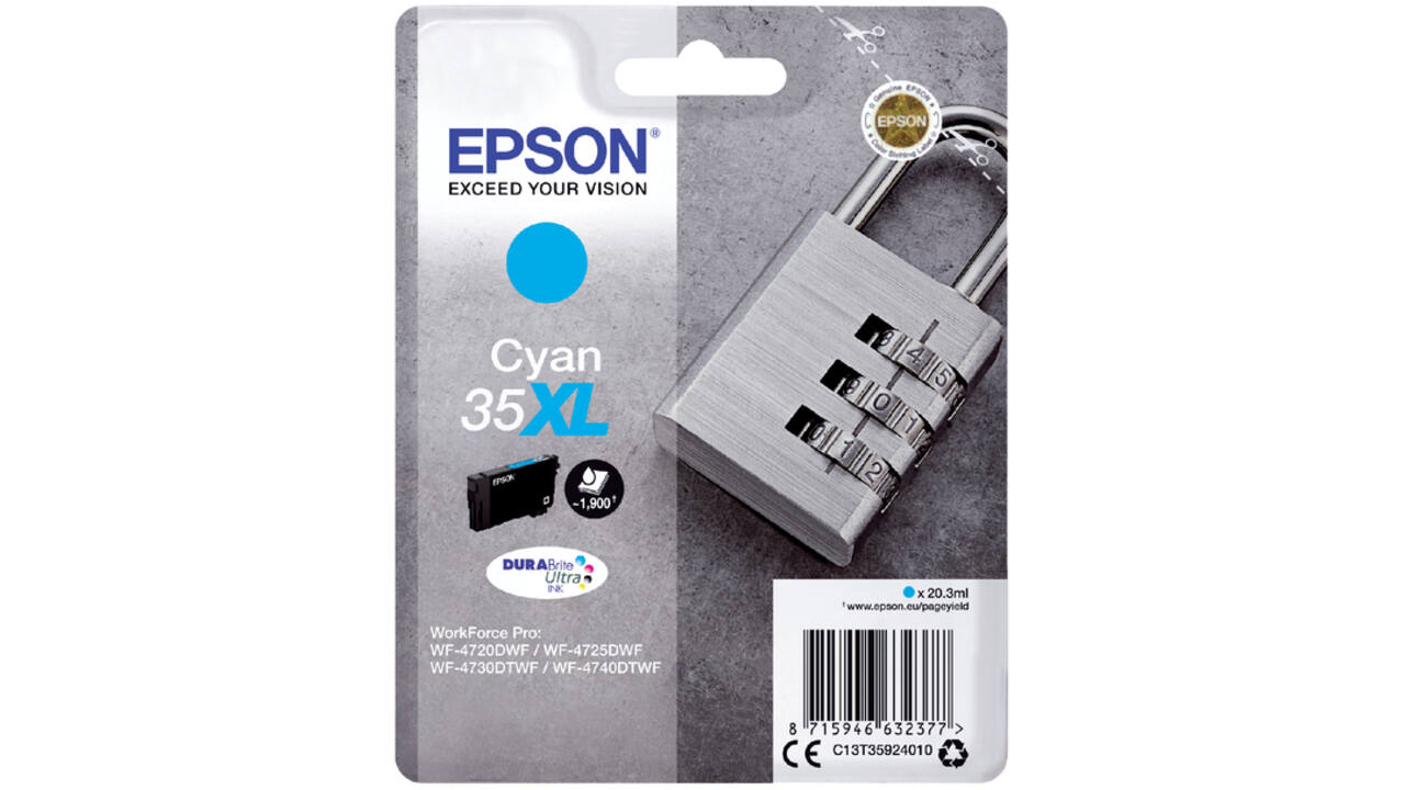 Inktcartridge Epson 35XL T3592 blauw