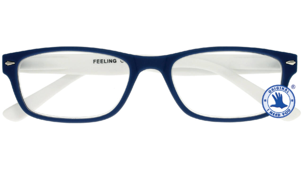Leesbril I Need You +1.00 dpt Feeling blauw-wit