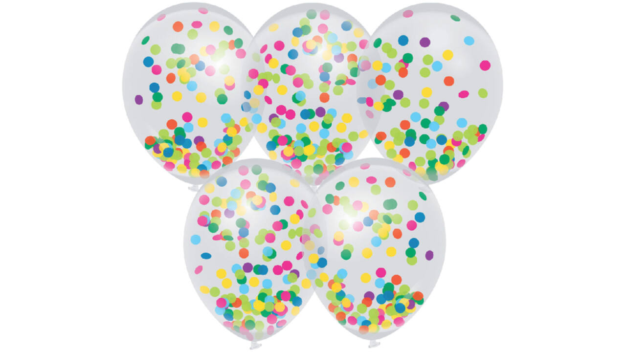 Confetti ballonnen 5 stuks