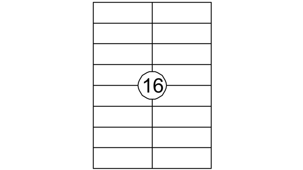 Etiket Avery DP167-100 105x37mm wit 1600stuks