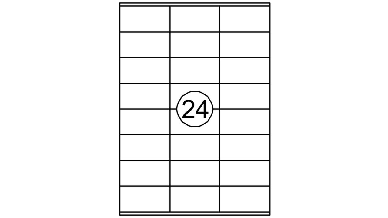 Etiket Avery DP246-100 70x36mm wit 2400stuks